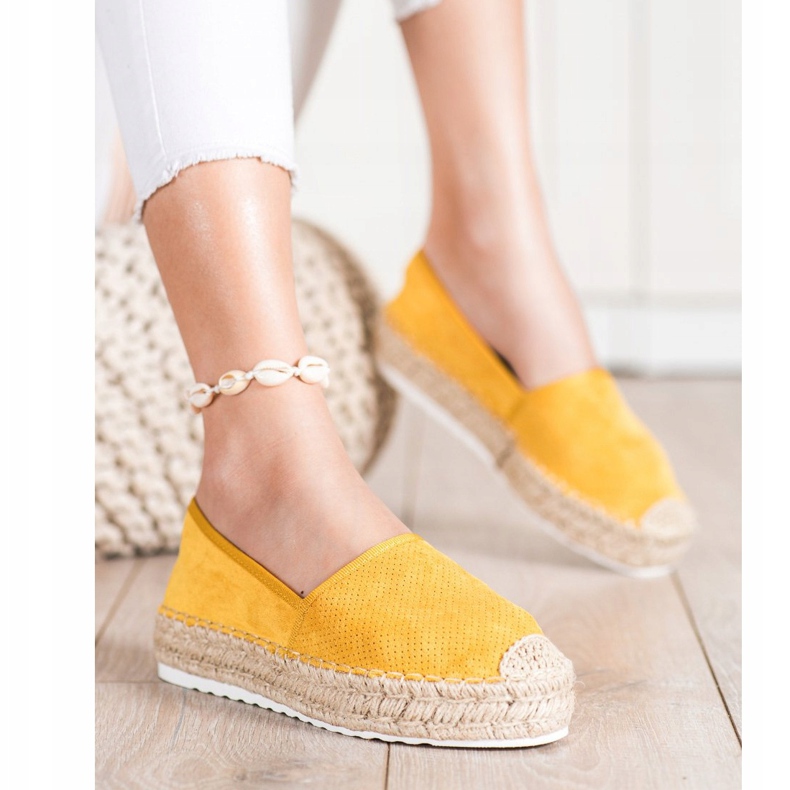 Seastar Openwork Espadrilles med mocka gul 2