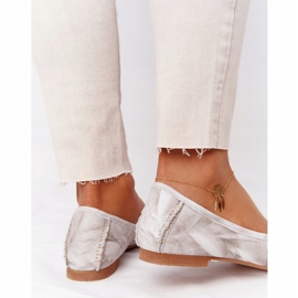 Kvinnors läderballerinor Maciejka 01358-44 Dirty Beige 1