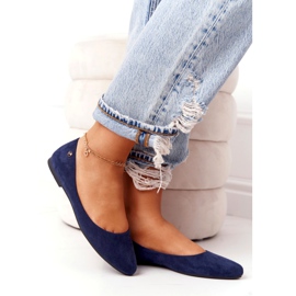 Mocka ballerinor Sergio Leone BL622 Marinblå 2