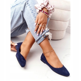 Mocka ballerinor Sergio Leone BL622 Marinblå 3