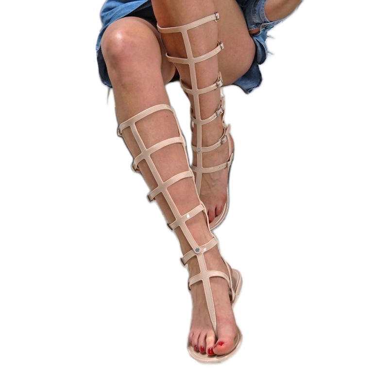 Lu Boo Beige Sandaler High Romans Japanese Harona 2