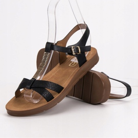 Filippo Klassiska svarta sandaler 4
