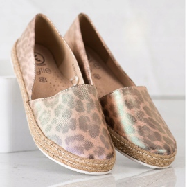 Kylie Fläckig Espadrilles beige gyllene 2