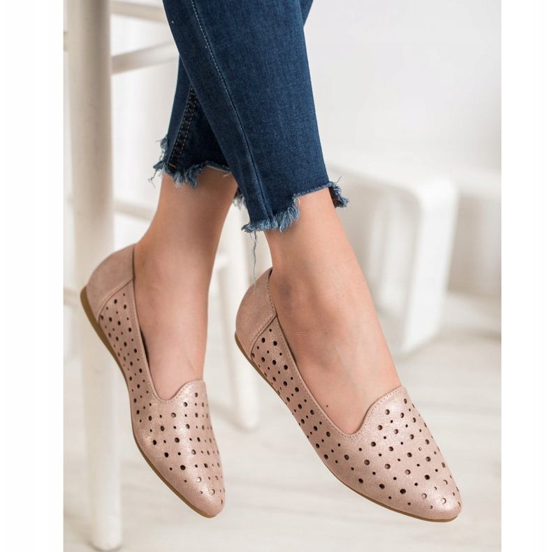 Kylie Openwork Lords rosa gul 2