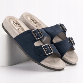 Kylie Klassiska marinblå tofflor 2