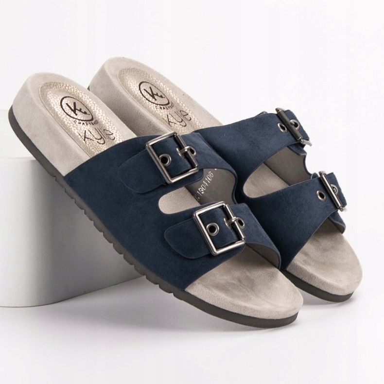 Kylie Klassiska marinblå tofflor 2