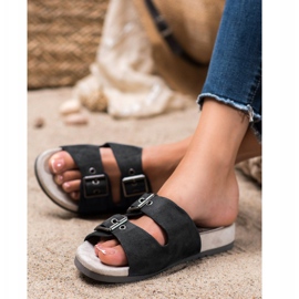 Kylie Klassiska svarta tofflor 2