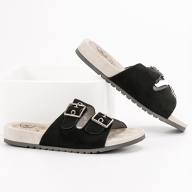 Kylie Klassiska svarta tofflor 1