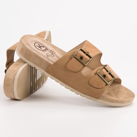 Kylie Klassiska bruna tofflor 1