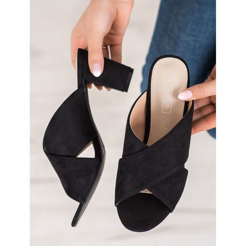 Filippo Svarta mocka tofflor 2