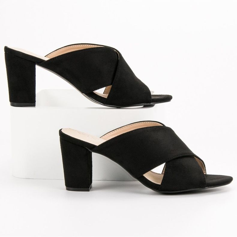 Filippo Svarta mocka tofflor 1