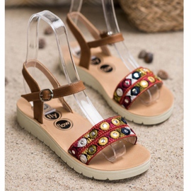 SHELOVET Casual sandaler brun 1