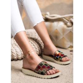 SHELOVET Tofflor Med Cubic Zirconia mångfärgad 1