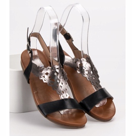 Kylie Snygga platta sandaler svart 1