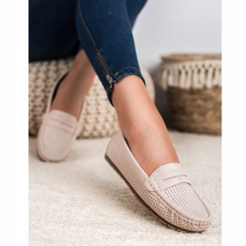 Kylie Openwork loafers beige 1
