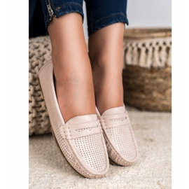 Kylie Openwork loafers beige 2