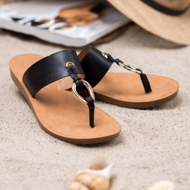 Snygga VINCEZA flip-flops svart 1