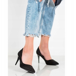 Kylie Klassiska mocka klackar svart 2