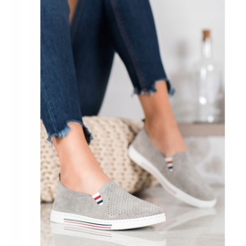 Filippo Grå läder sneakers 2