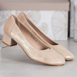 VINCEZA textilpumpar gyllene 1