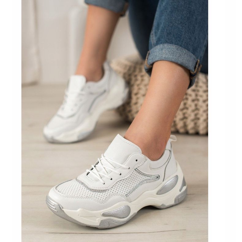 Goodin Läder Sneakers vit mångfärgad 1