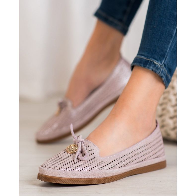 Snygga VINCEZA -ballerinor mångfärgad rosa 1