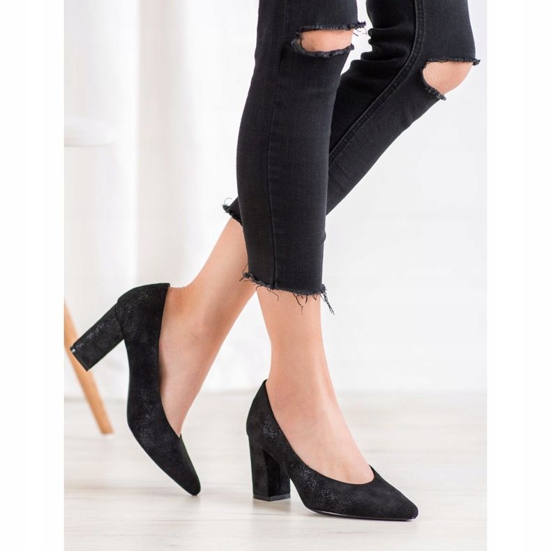 W. Potocki Pumpar med glitter svart 2