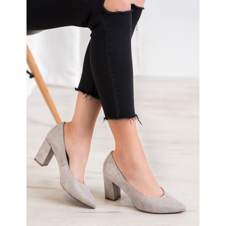 W. Potocki Pumpar med glitter grå 2