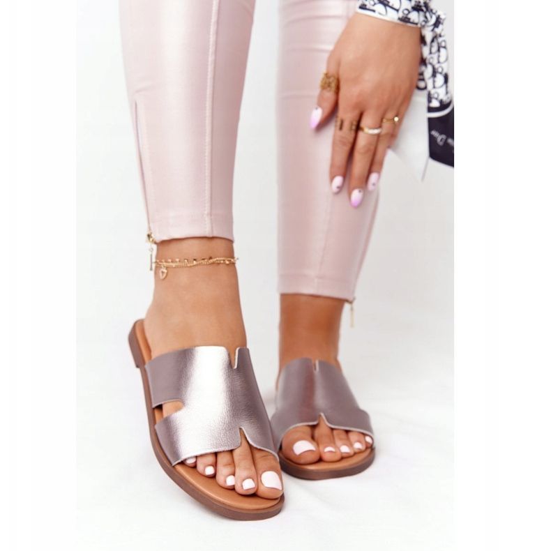 Läder Tofflor Sergio Leone Sk 063 Silver 2