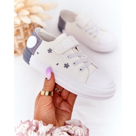 Barnskor med kardborreband Big Star HH374052 Vit-Grå 2