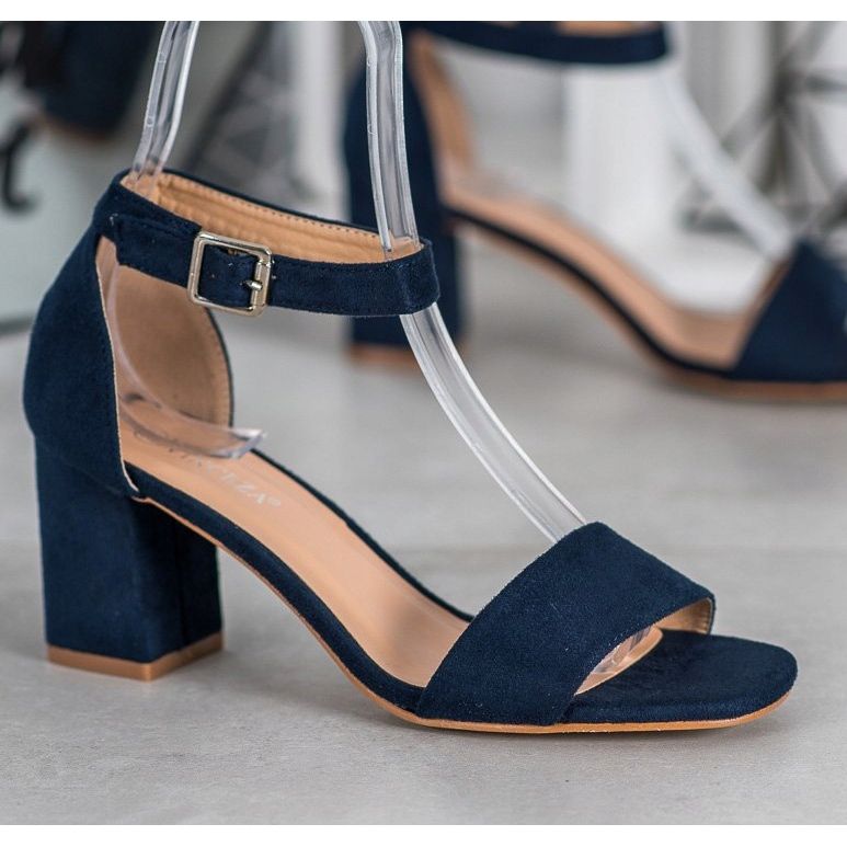 Klassiska VINCEZA sandaler marinblå blå 1