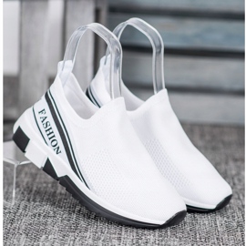 SHELOVET Openwork Slipony Fashion vit 1