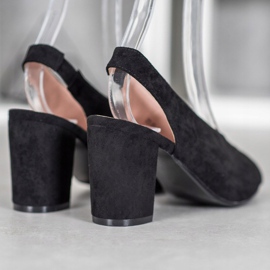Eleganta skor på ett inlägg VINCEZA svart 3