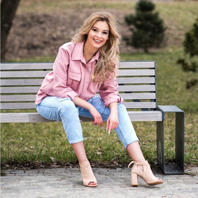 Tied Open VINCEZA stövlar beige 2