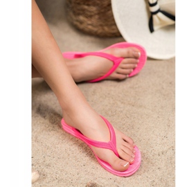 Flätade VINCEZA flip-flops rosa 1