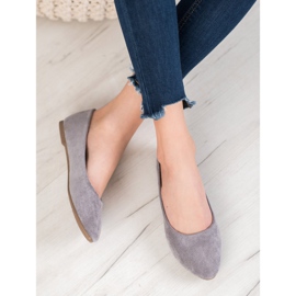 Klassiska VINCEZA -ballerinor i mocka grå 1