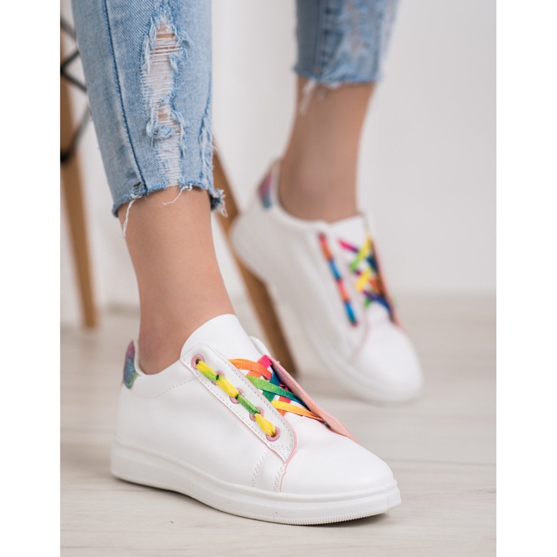 SHELOVET Trendiga sportskor vit 1