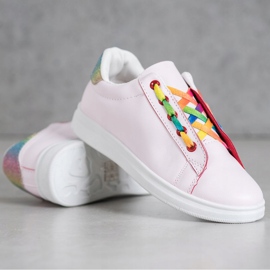 SHELOVET Trendiga sportskor rosa mångfärgad 1