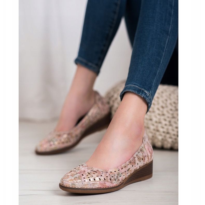 Pumpar på VINCEZA -kilen mångfärgad 1