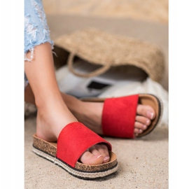 VINCEZA röda tofflor 1