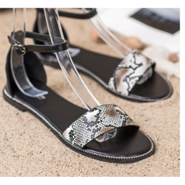 Goodin Sandaler med ormtryck svart 1