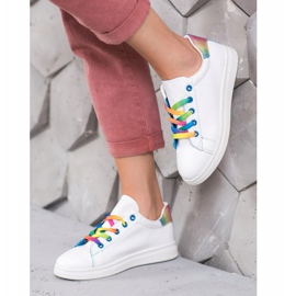 SHELOVET Trendiga sportskor vit 2