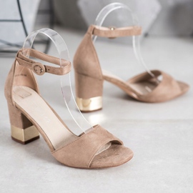 Filippo Sandaler med dekorativ häl brun 1