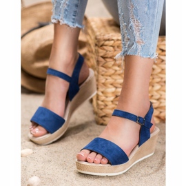 Filippo Casual lädersandaler blå 2