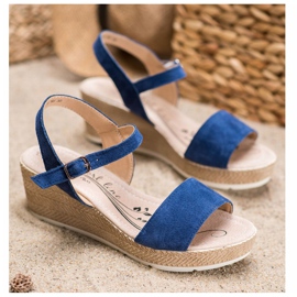 Filippo Casual lädersandaler blå 1