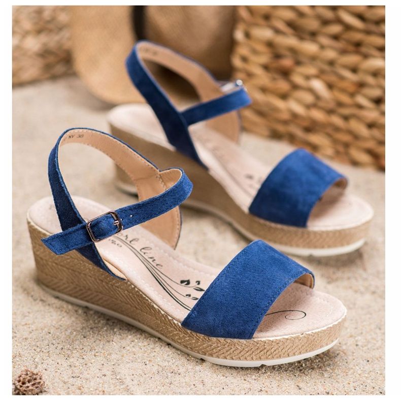 Filippo Casual lädersandaler blå 1