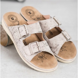 Evento Bekväma Eco Leather Tofflor grå 1