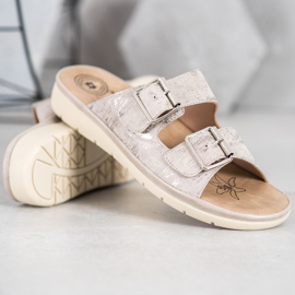 Evento Bekväma Eco Leather Tofflor grå 2