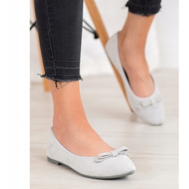 VINCEZA ballerinor i mocka grå 2