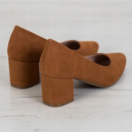 W. Potocki Klassiska högklackade skor brun 2